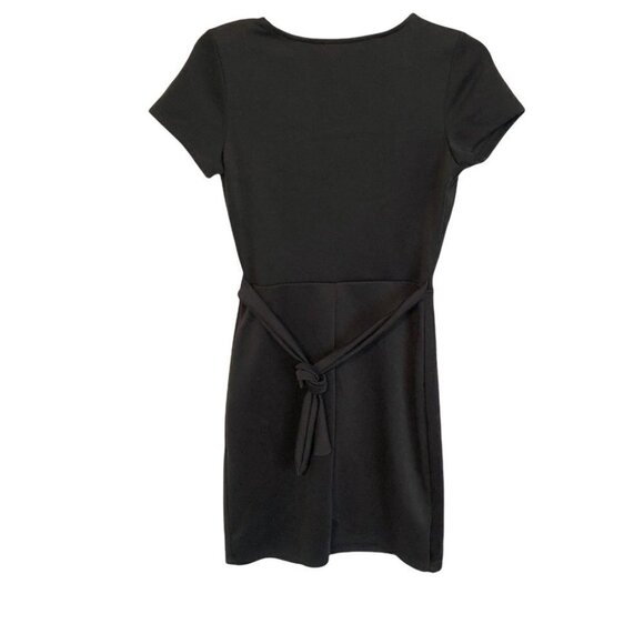 Faux Black Wrap Around  Dress Ladies Med - Picture 2 of 8